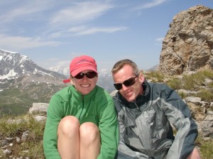 This is me and my sister in France's High Alps. The landscape that Armstrong has dominated in all seven of his Tour victories.
