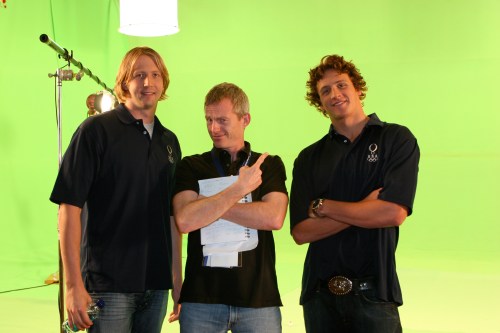 Olympic swimmers Ian Crocker, Ryan Lochte and the aforementioned Producer